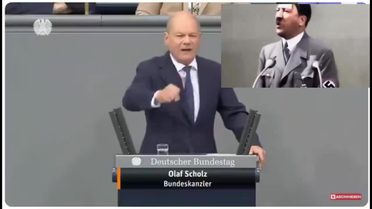 Desperate Social Democrat Scholz Imitates Hitler