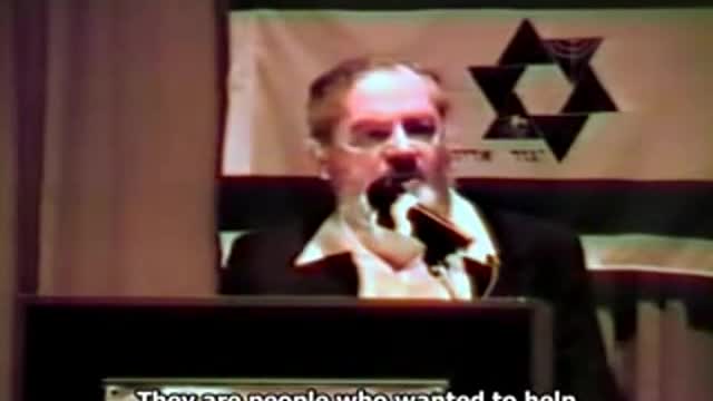 Rabbi Kahane speaks at the Beverly Hotel