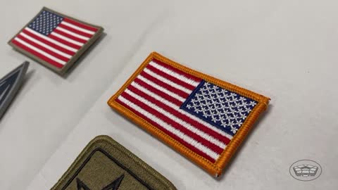 USSF Insignia Made of PVC, Not Thread; See a Comparison