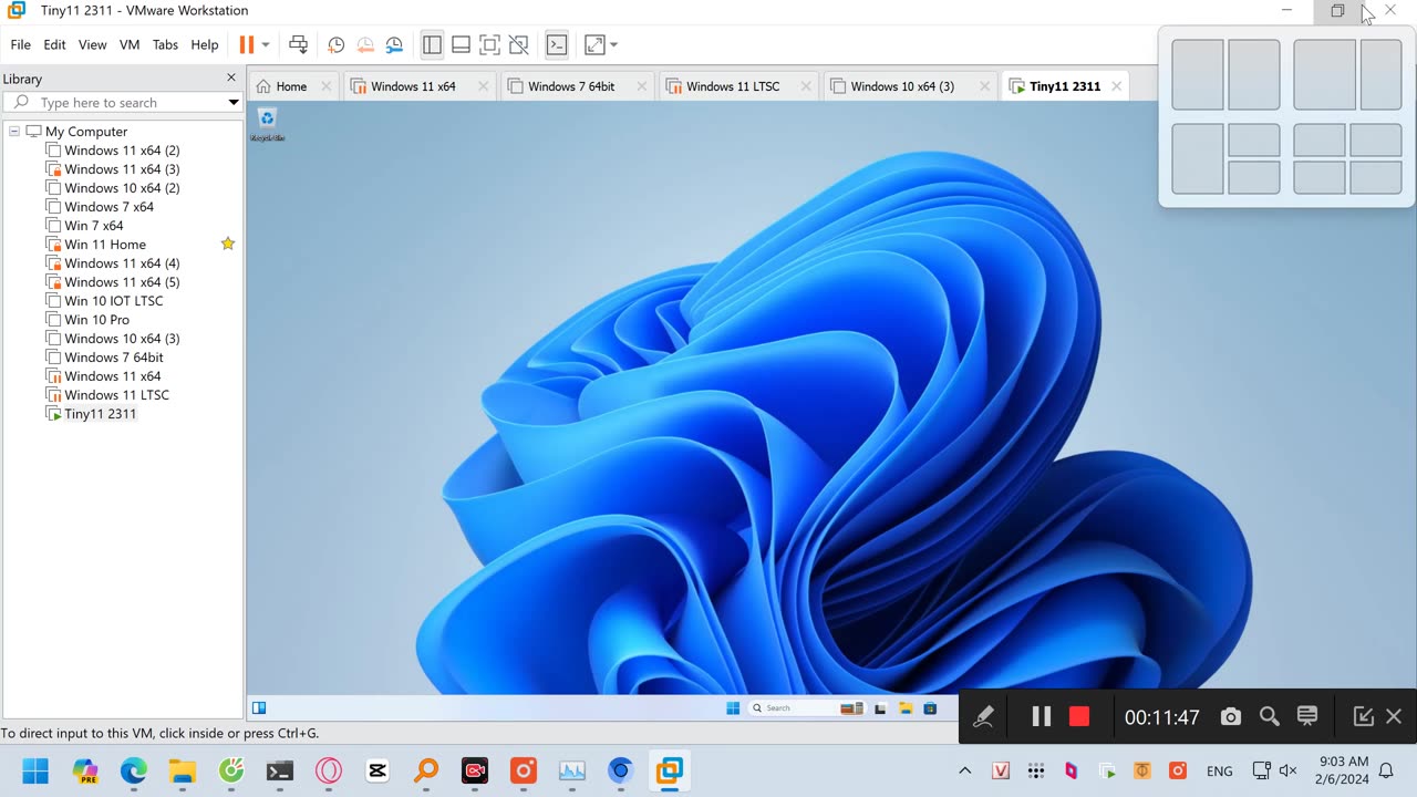 Tiny11 2311 - Install Tiny11 2311 Windows 11 23h2 on Vmware