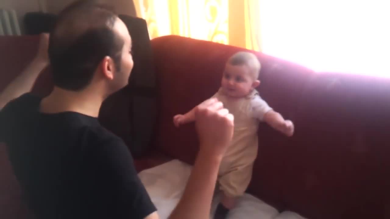 FUNNY BABY AND DADDY TALKING