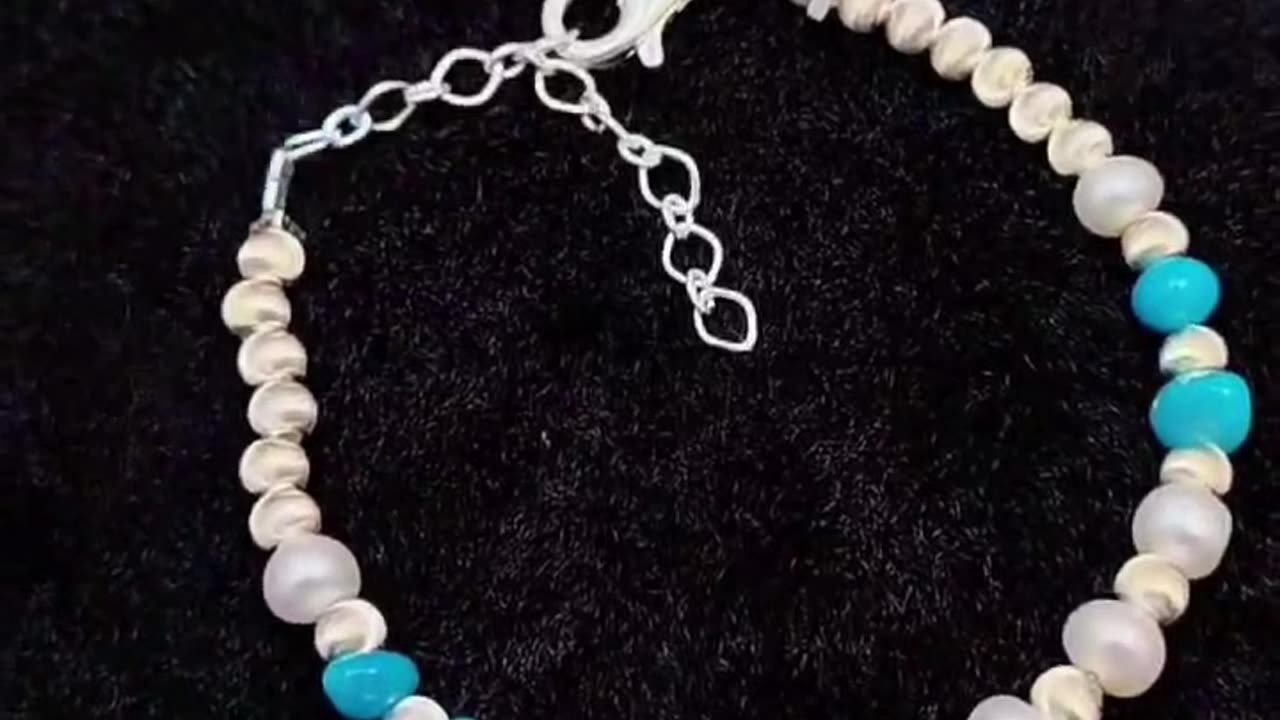 GN-20241106-03 Popular S925 Silver and Natural Turquoise with Pearls High Quality Luxury Niche