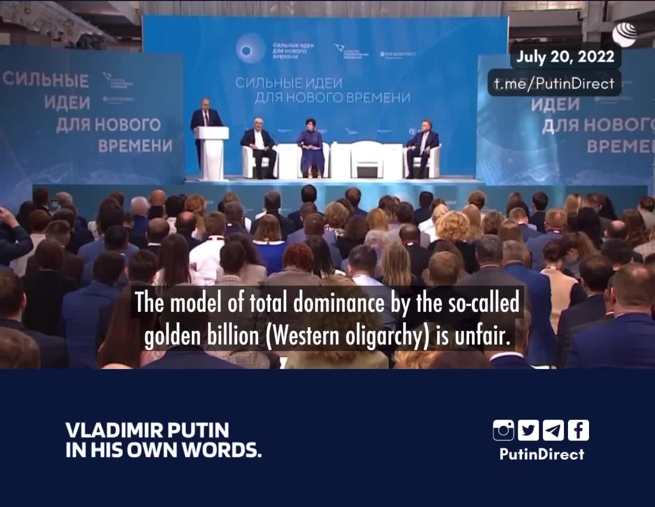 Putin Assures Destruction of “Western Globalist Elite”