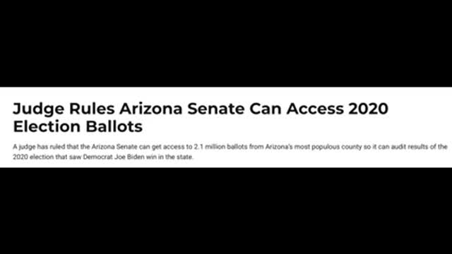 Judge Rules in FAVOR of Az. Senate - So what is the next move by the corrupt Maricopa Board