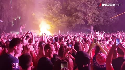 Reakcija hrvatskih navijača u Splitu na Perišićev gol