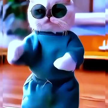 Sweet cat dancing video