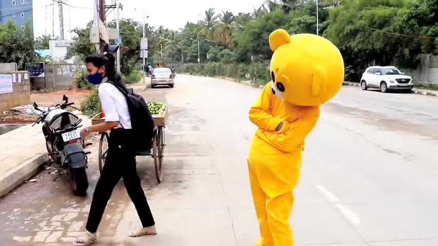 Teddy bear dance with girl backchodi and dence♪♪♪♪♪♪♪