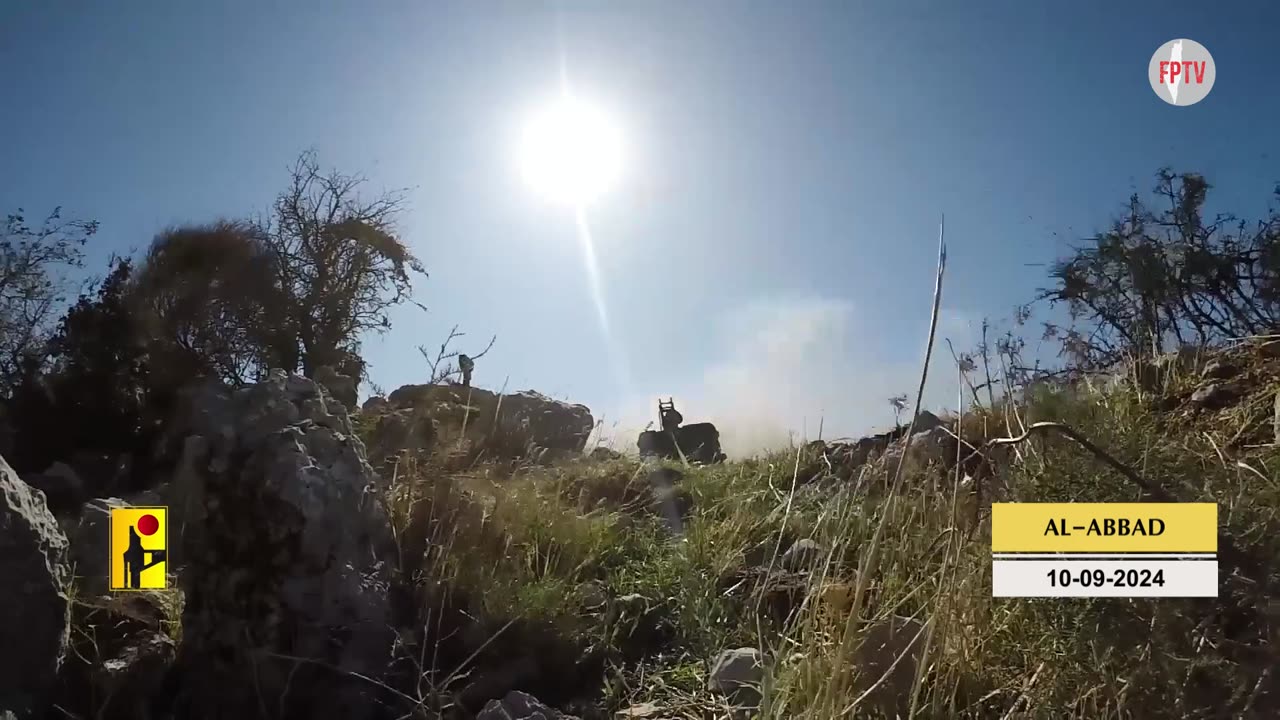 (EN) Islamic Resistance in Lebanon striking Abu Dajaj and Al-Abbad Zionist enemy sites, 12 Sep 2024