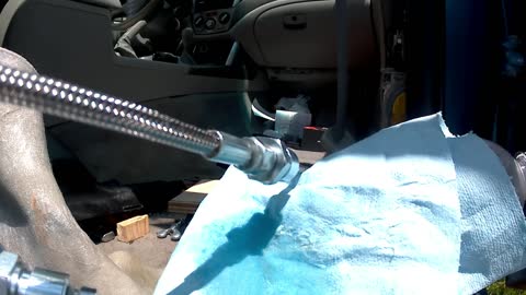 Leaking braided brake line from the fittings. Thanks not gonna work