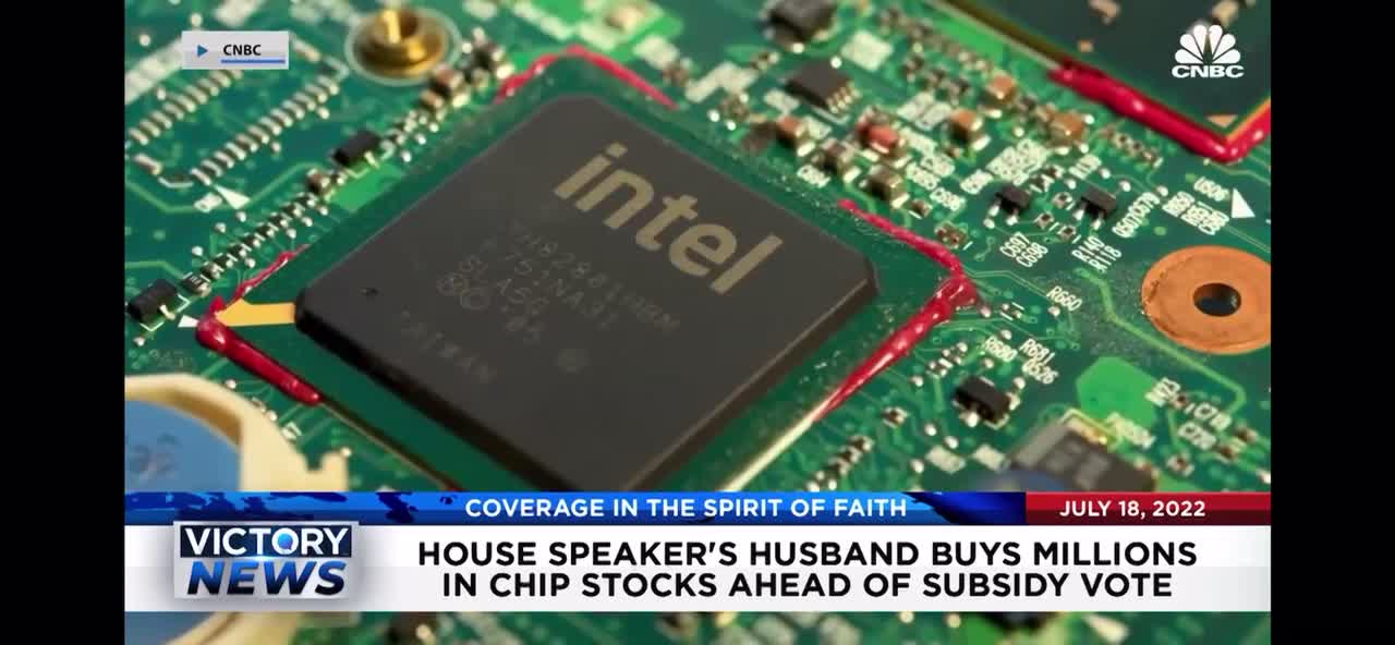 House Speaker Husband Buys Millions In Chip Stock BEFORE Congress Vote