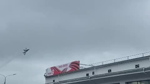 Aircraft of the Russian Aerospace Forces in honor of the Victory Day over Nizhny Novgorod