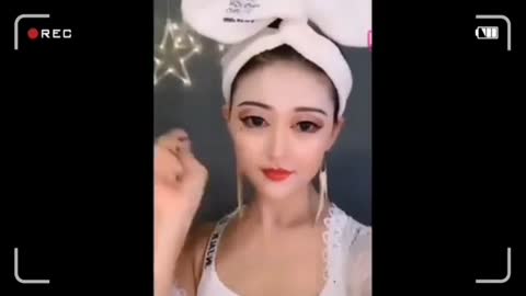 Asian women make-up transformation