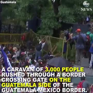 Caravan Migrants Tear Through Guatemala Border Gate!