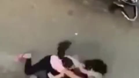 Girl fight on the street