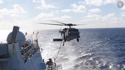 How Helicopters Land in Rough Seas