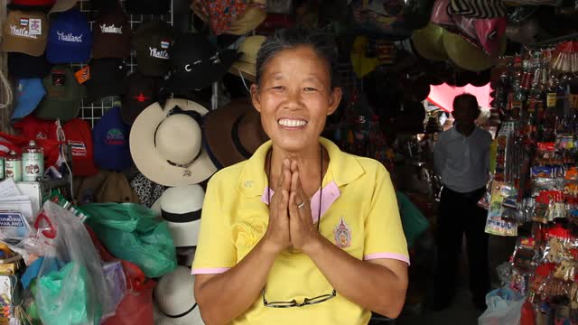 Thai lady thanking