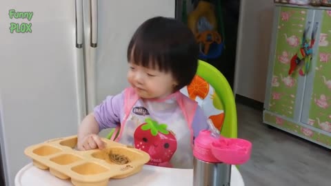 Babies Falling Asleep While Eating - Funny Baby Video