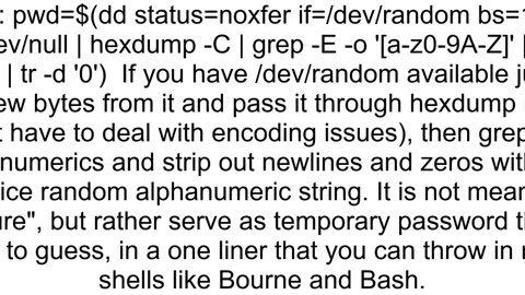 How to create a random string in standard shell on hpux