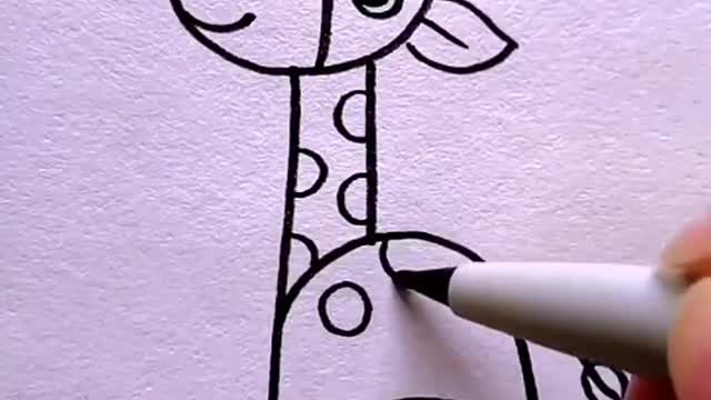 Learn to draw giraffes with me