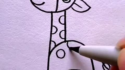 Learn to draw giraffes with me