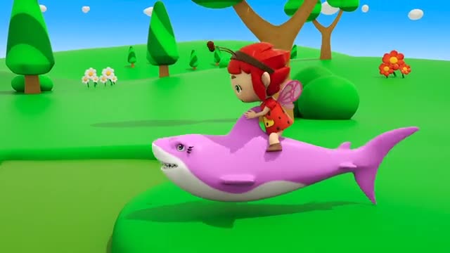 The Little Fairies Music Cartoon Featuring The Shark Family In The Baby Shark Kids’ Song