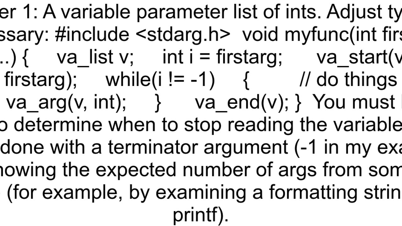 How to define a variablearity function in C