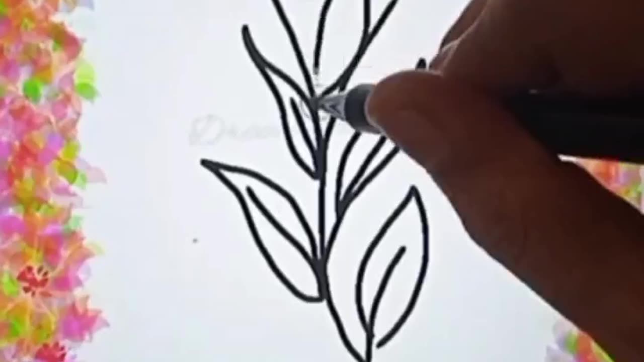 floral art #drawing #flower #tutorial #easy drawing