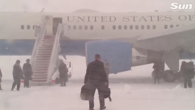 Biden stuck on Air Force One for 30 minutes as severe snow storm hits Maryland