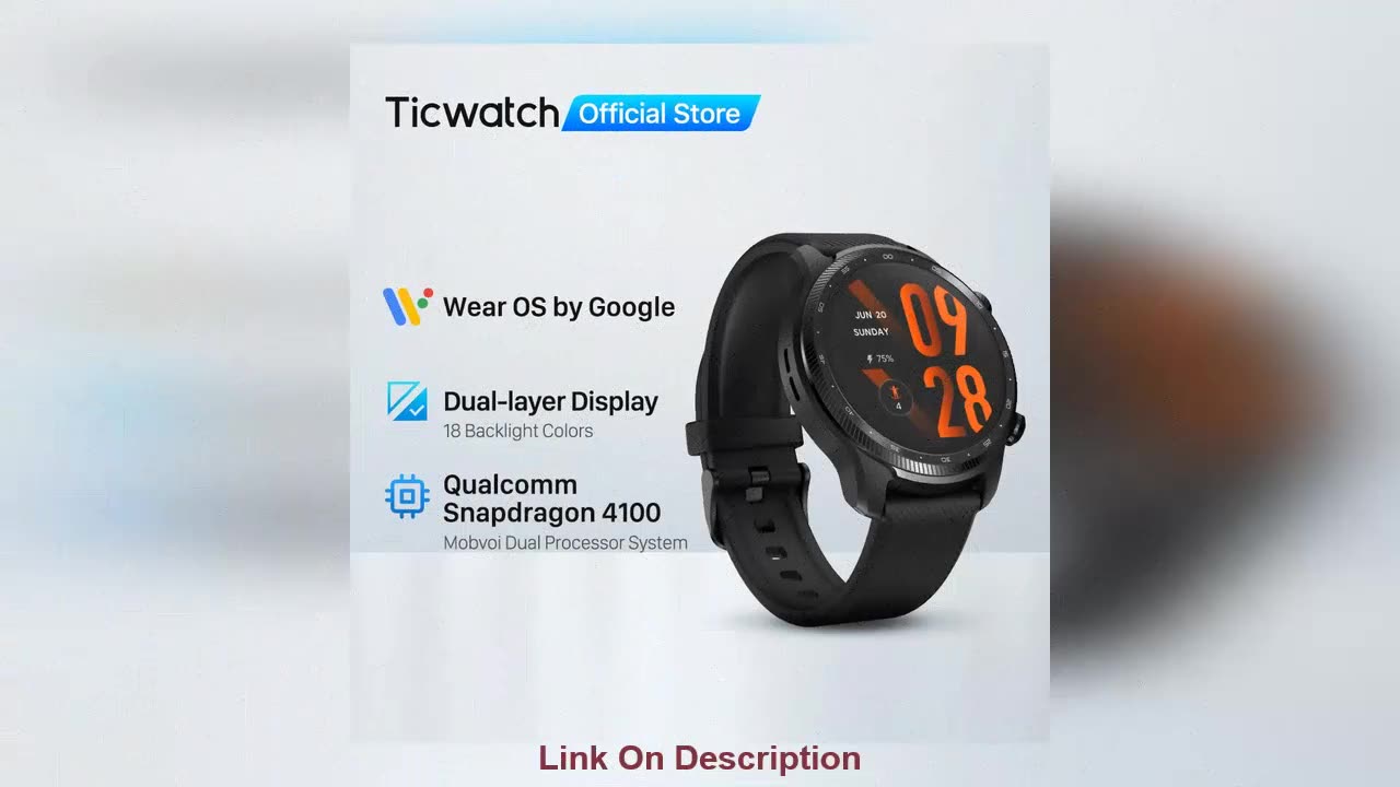 Get TicWatch Pro 3 Ultra GPS Wear OS Smartwatch Men Q