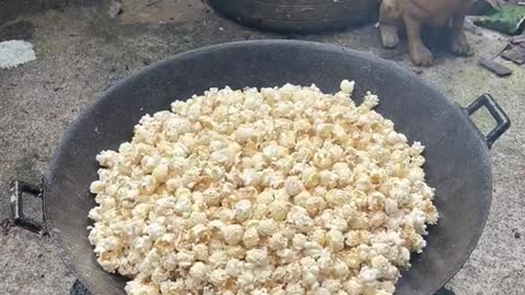 Coconut flavored popcorn