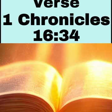 Daily Bible Verse - 1 Chronicles 16:34