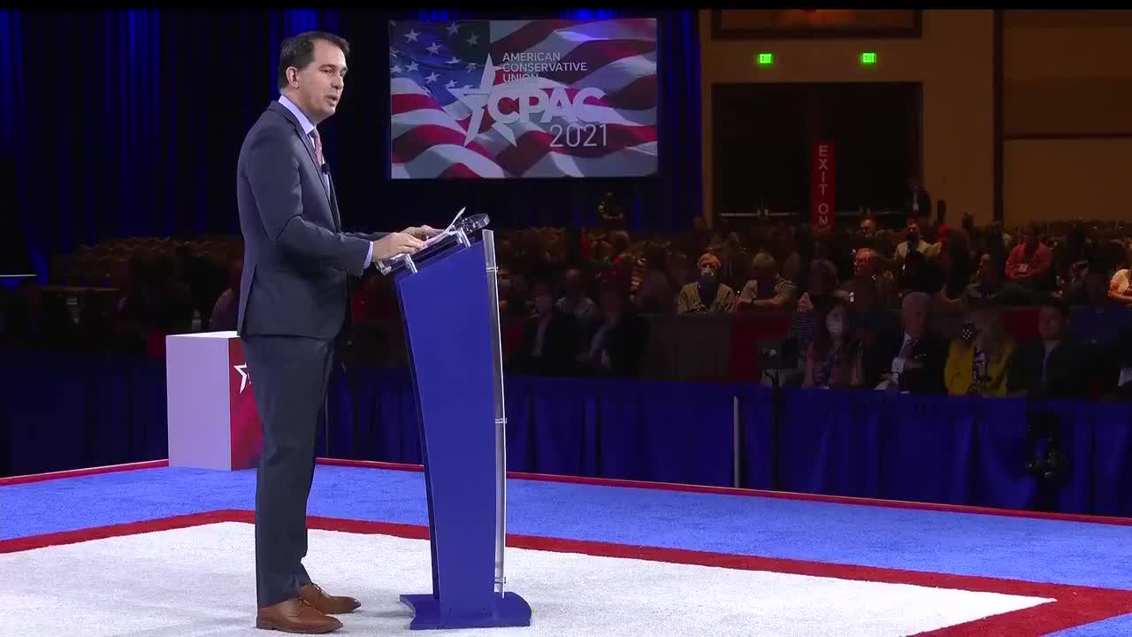 Former Governor Scott Walker at CPAC 2021