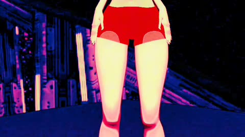 Dancing alien girl.