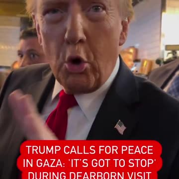 DONALD TRUMP calls for PEACE in GAZA