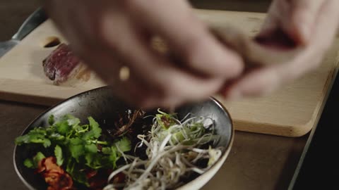 A Chef Preparing