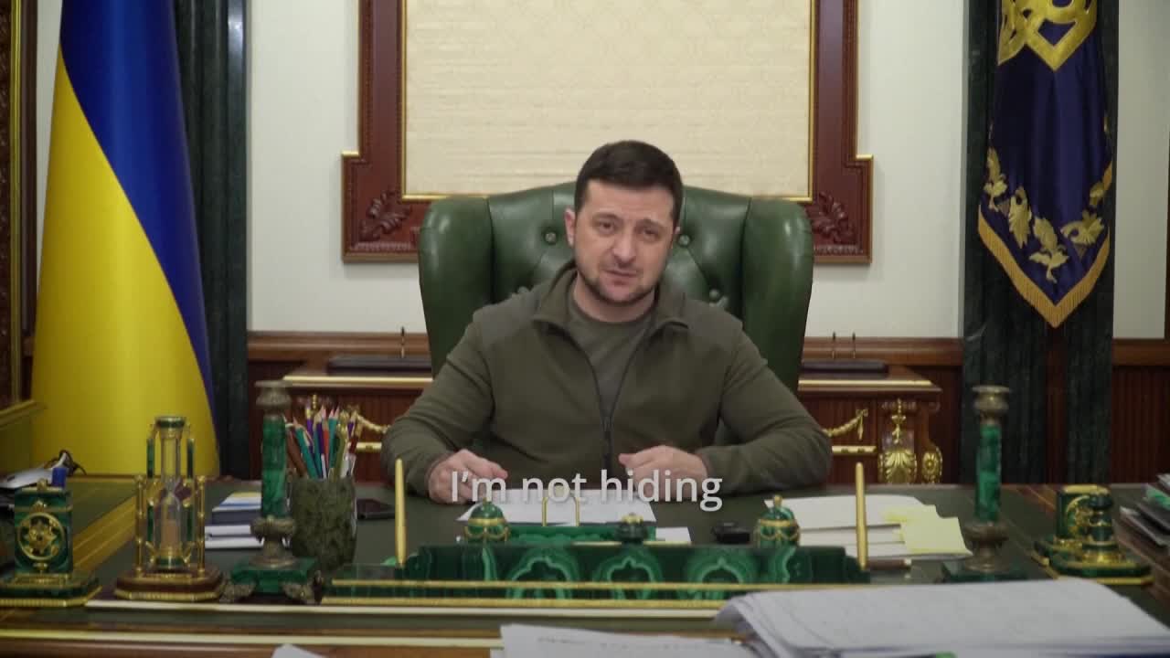 Zelenskyy vows to stay in Kyiv amid Russian invasion