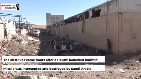 Houthi controlled areas targeted by Saudi bombing in Yemen