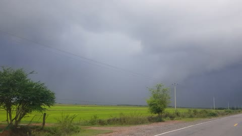 The big Hurricane with rain