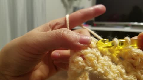 Knitting needles.