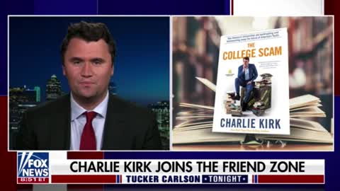 TPUSA's Charlie Kirk tells Tucker Carlson about his new book "The College Scam"!!