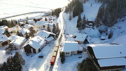 beauty of switzerland with drone camera eye