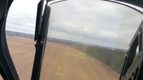 RuAF Ka 52 doing rocket runs on Antonov airport before making an emergency landing