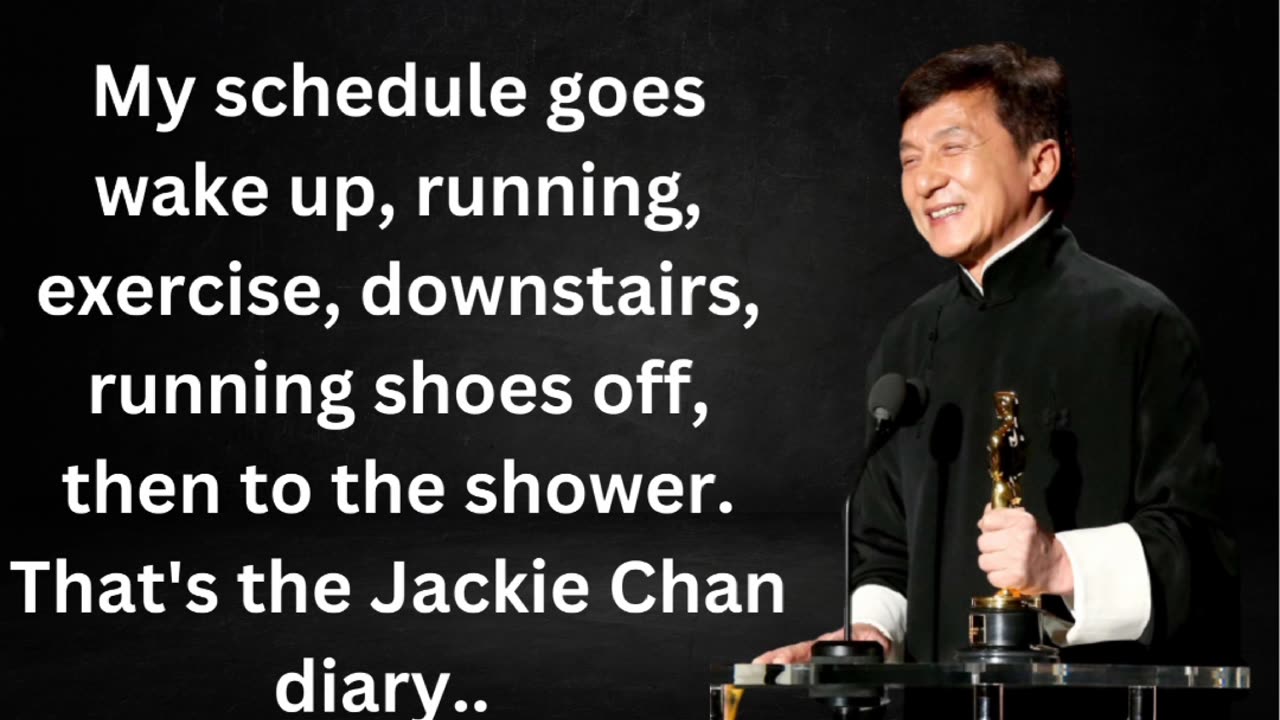 "Success and Perseverance: Jackie Chan's Insights"