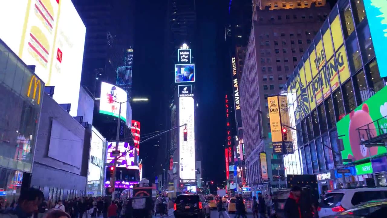 NYC night view timesquare