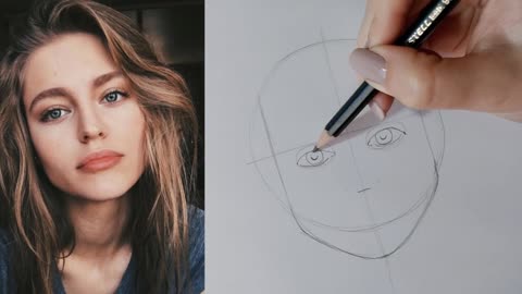 Outline The Fold Of The Character's Eyelid