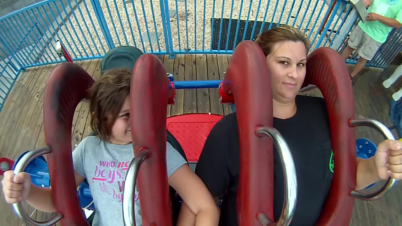 Amazing Slingshot Thrill Ride With Daughter