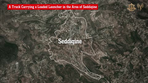 Attached is a map of a truck carrying a loaded launcher in the area of the village