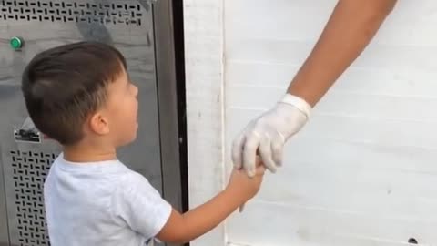 Getting upset with ice-cream mans magic tricks 🤣