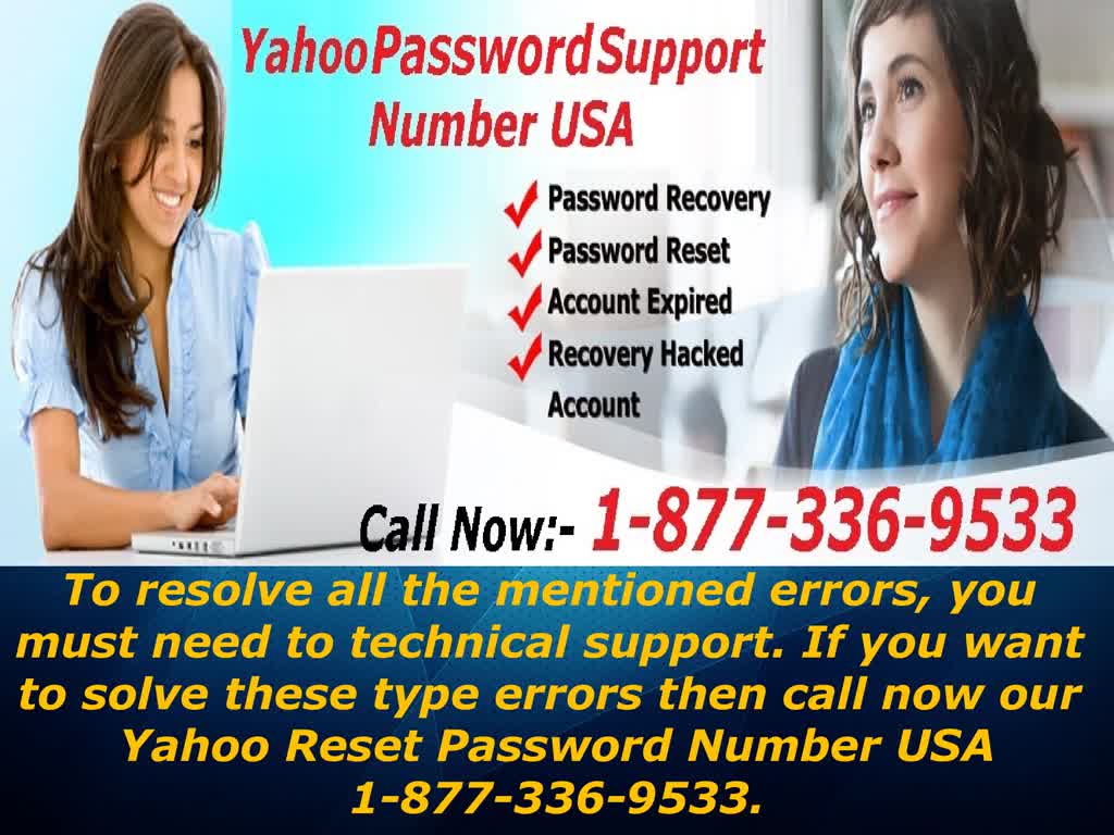 Yahoo Email Password Support Number USA 1-877-336-9533