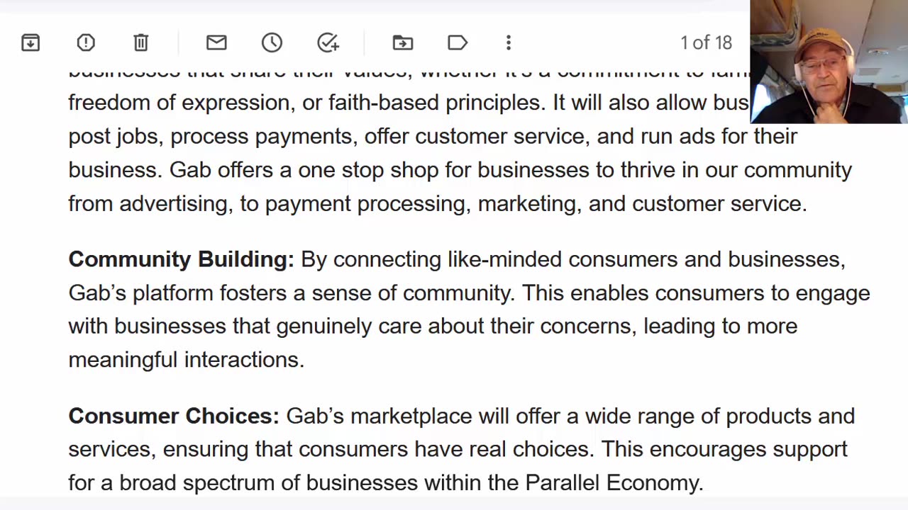 Gab News and Parallel Economy Vision - Update -10-2-23